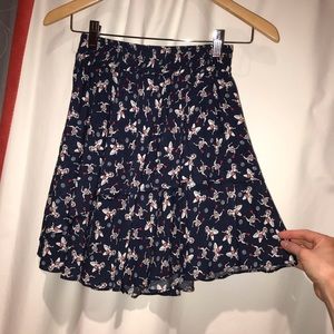 Zara Blue Pattern Circle Skirt